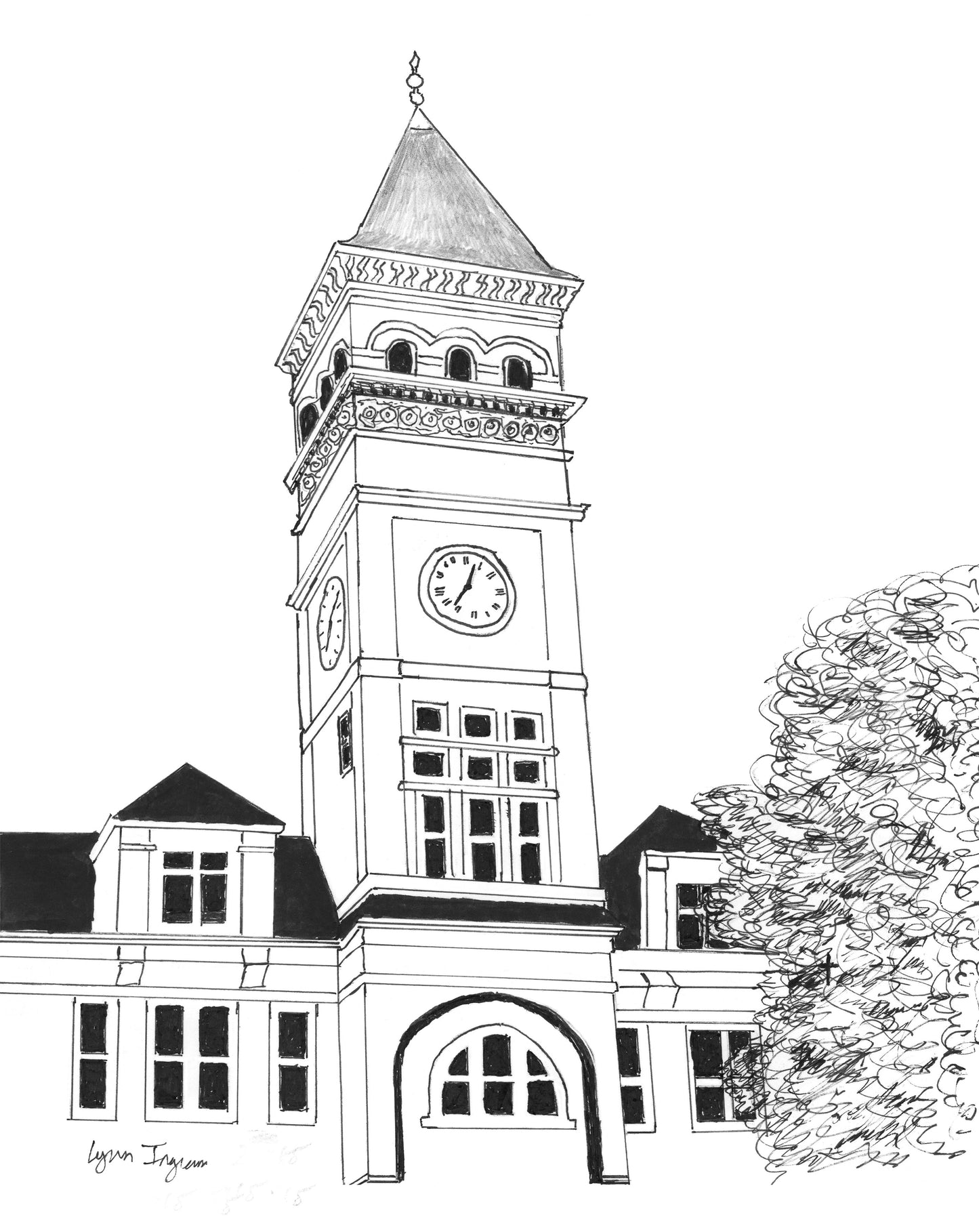Old Main - Tillman Hall at Clemson Print