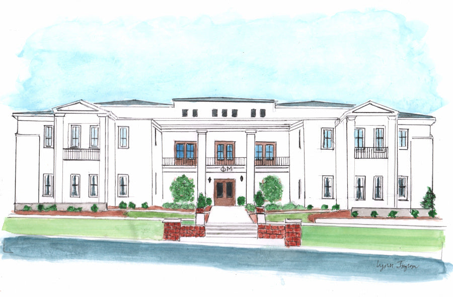 Phi Mu Sorority at Ole Miss drawing