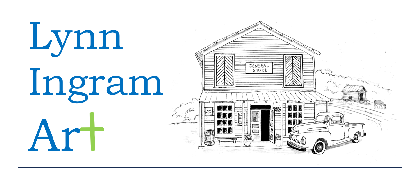 Lynn Ingram Art Logo with country store